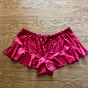 Victoria Secret Romantic Flirty Holiday Red Pajama Shorts